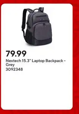 Staples Nextech 15.3 Laptop Backpack - Grey offer