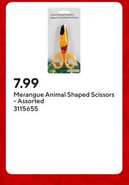 Staples Merangue Animal Shaped Scissors - Assorted offer