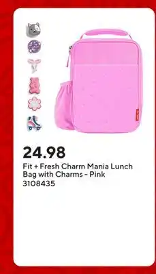 Staples Fit + Fresh Charm Mania Lunch Bag with Charms - Pink offer