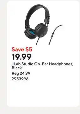 Staples JLab Studio On-Ear Headphones, Black offer