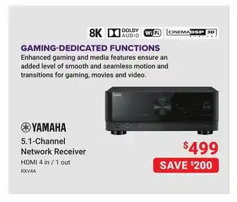Visions Electronics Yamaha 5.1-Channel Network Receiver offer