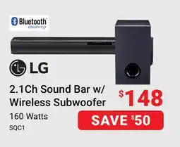 Visions Electronics 2.1Ch Sound Bar w/Wireless Subwoofer offer