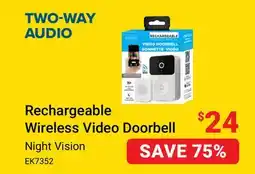 Visions Electronics Rechargeable Wireless Video Doorbell offer