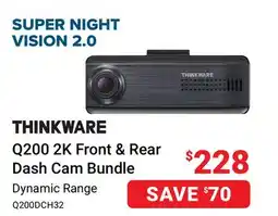 Visions Electronics Q200DCH32 Q200 2K Front & Rear Dash Cam Bundle offer