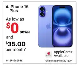 Visions Electronics iPhone 16 Plus offer
