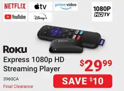 Visions Electronics Roku Express 1080p HD Streaming Player offer