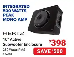 Visions Electronics HERTZ 10 Active Subwoofer Enclosure offer