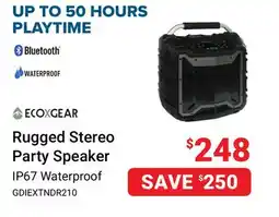 Visions Electronics ECOXGEAR Rugged Stereo Party Speaker offer
