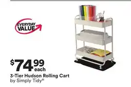 Michaels 3-Tier Hudson Rolling Cart by Simply Tidy offer