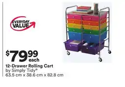 Michaels 12-Drawer Rolling Cart by Simply Tidy offer