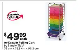 Michaels 10-Drawer Rolling Cart by Simply Tidy offer