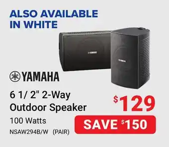 Visions Electronics YAMAHA 6 1/2 2-Way Outdoor Speaker offer