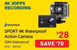 Visions Electronics SPORT 4K Waterproof Action Camera offer
