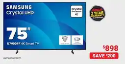 Visions Electronics SAMSUNG Crystal UHD 75 U7900FF 4K Smart TV offer