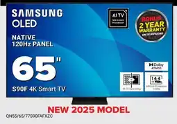 Visions Electronics SAMSUNG OLED 65 NATIVE 120Hz PANEL S90F 4K Smart TV offer