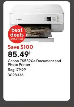 Staples Canon TS5320a Document and Photo Printer offer