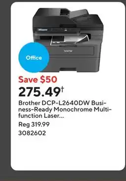 Staples Brother DCP-L2640DW Business-Ready Monochrome Multifunction Laser Printer offer