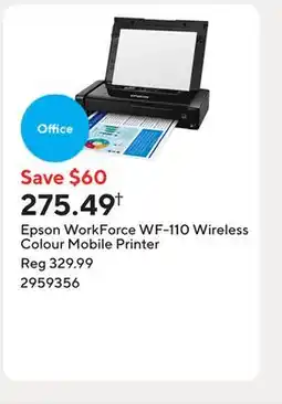 Staples Epson WorkForce WF-110 Wireless Colour Mobile Printer offer