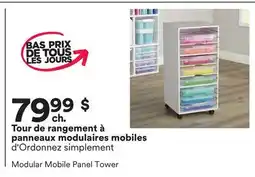 Michaels Tour de rangement à panneaux modulaires mobiles d'Ordonnez simplement offer