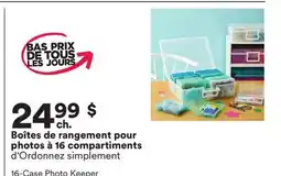 Michaels Boîtes de rangement pour photos à 16 compartiments d'Ordonnez simplement offer