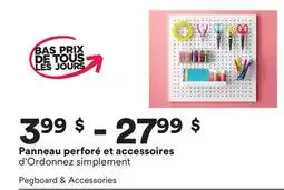 Michaels Panneau perforé et accessoires d'Ordonnez simplement offer