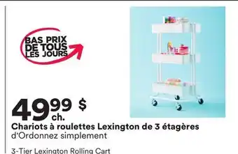 Michaels Chariots à roulettes Lexington de 3 étagères d'Ordonnez simplement offer