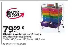 Michaels Chariot à roulettes de 12 tiroirs d'Ordonnez simplement offer