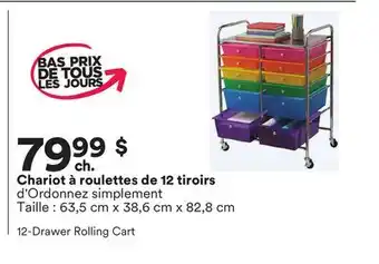 Michaels Chariot à roulettes de 12 tiroirs d'Ordonnez simplement offer