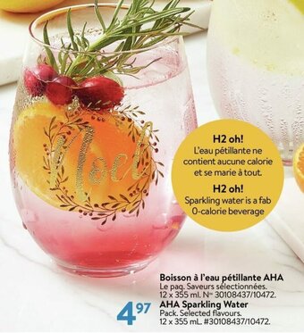 Walmart Boisson à l'eau pétillante AHA offer