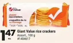 Giant Tiger Giant value rice crackers offer