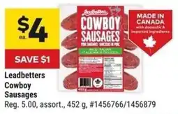 Giant Tiger Leadbetters cowboy sausages offer
