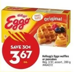 Giant Tiger Kellogg's Eggo waffles or pancakes offer