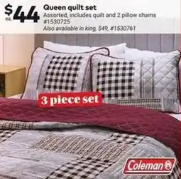 Giant Tiger Queen quilt set offer