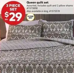 Giant Tiger Queen quilt set offer
