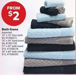 Giant Tiger Bath linens assorted offer