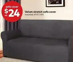 Giant Tiger Velvet stretch sofa cover offer