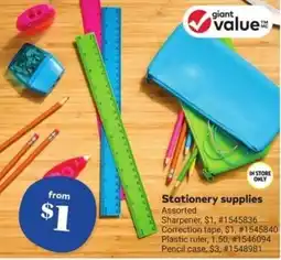 Giant Tiger Stationery supplies assorted offer