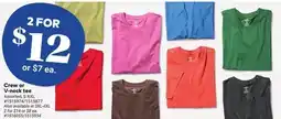 Giant Tiger Crew or V-neck tee offer