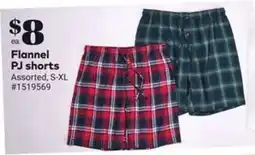 Giant Tiger Flannel PJ shorts offer