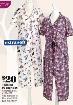 Giant Tiger Tailored PJ capri set offer