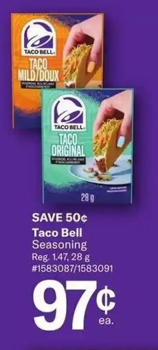 Giant Tiger Taco bell seasoning offer