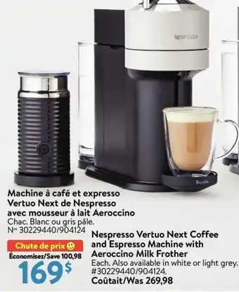 Walmart Machine a cafe et expresso vertuo nest de nespresso offer