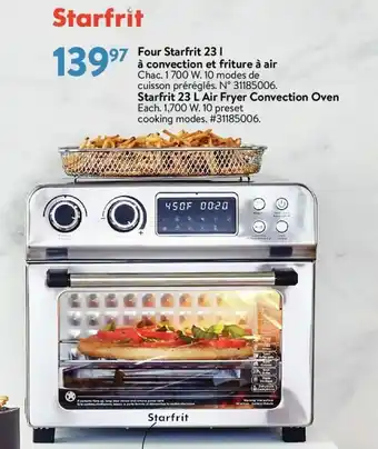 Walmart Four starfrit 23 I à convection et friture à air offer