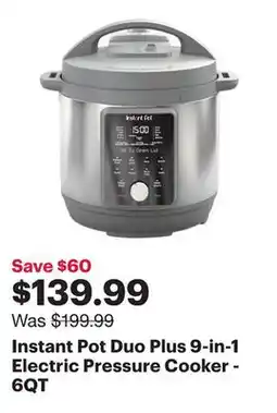 Best Buy Instant Pot Duo Plus 9-in-1 Electric Pressure Cooker - 6QT offer