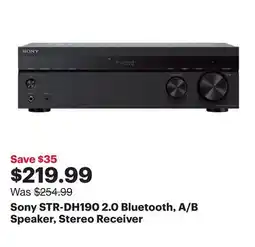 Best Buy Sony STR-DH190 2.0 Bluetooth, A/B Speaker, Stereo Receiver offer