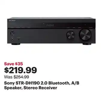 Best Buy Sony STR-DH190 2.0 Bluetooth, A/B Speaker, Stereo Receiver offer