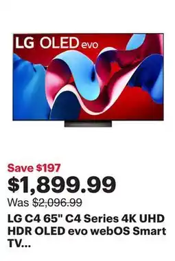 Best Buy LG C4 65 C4 Series 4K UHD HDR OLED evo webOS Smart TV (OLED65C4PUA) - 2024 offer