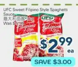 Oceans Fresh Food Market UFC Sweet Filipino Style Spaghetti Sauce offer