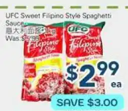Oceans Fresh Food Market UFC Sweet Flipino Style Spaghelb Sauce offer