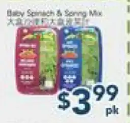 Oceans Fresh Food Market Baby Spinach & Spring Mix offer